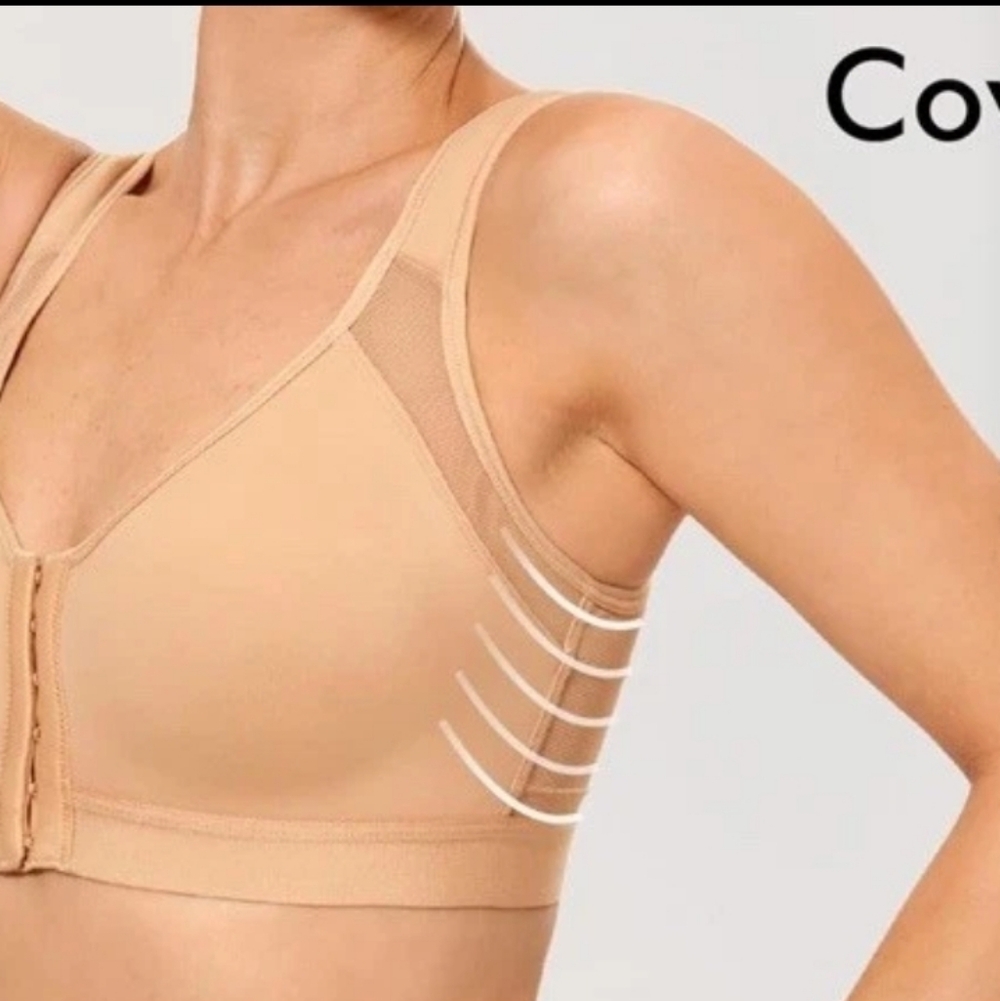 DELIMIRA Women's Front Closure Bra Full Coverage WF Back Support Posture 38E NWT